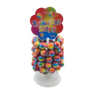 Rainbow Ball Lollipop 15gx60pcsx6stands